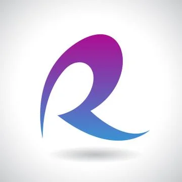 Logo Shape and Icon of Letter R, Vector Illustration Stock Illustration