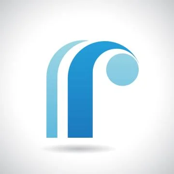 Logo Shape and Icon of Letter R, Vector Illustration Stock Illustration