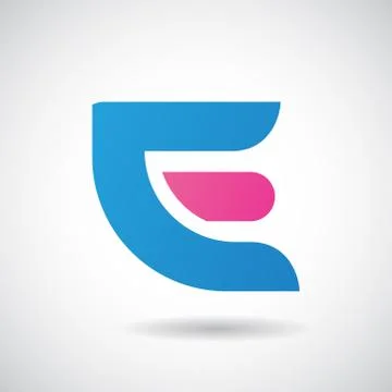 Logo Shape and Icon of Letter E, Vector Illustration Stock Illustration
