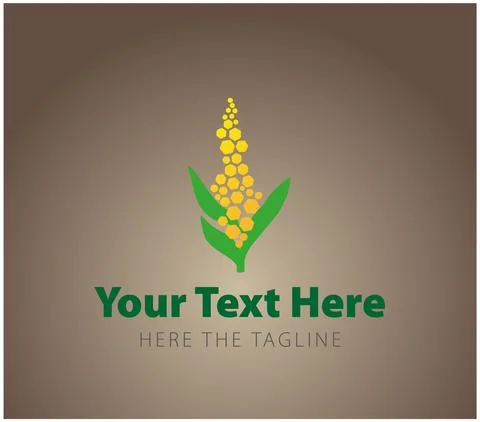 Logo in the shape of a mullein. Ready logo Stock Illustration