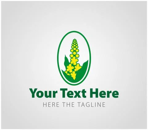 Logo in the shape of a mullein. Ready logo Stock Illustration