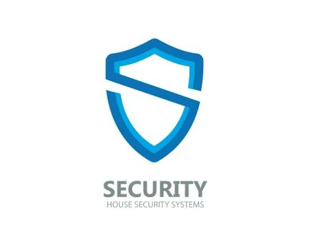 Logo shield in the form of the letter S Stock Illustration