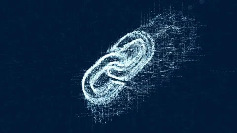 Logo sign chain links, loop news animation Stock Footage 88519789