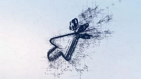 Logo sign click, loop news animation. Intro energetic action of abstract cursor Stock Footage 88338935