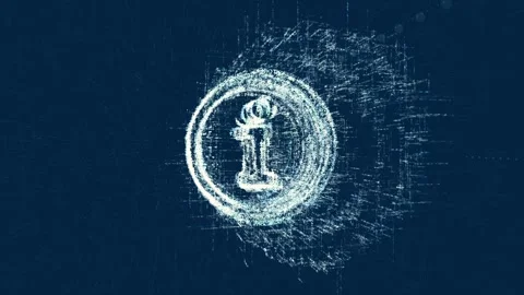 Logo sign information, loop news animation Stock Footage 88625104