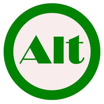 A logo with a simple sentence formed with a circle as a background Stock Illustration