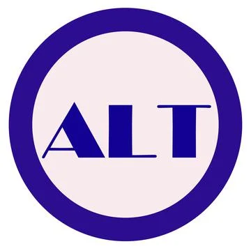 A logo with a simple sentence formed with a circle as a background Stock Illustration