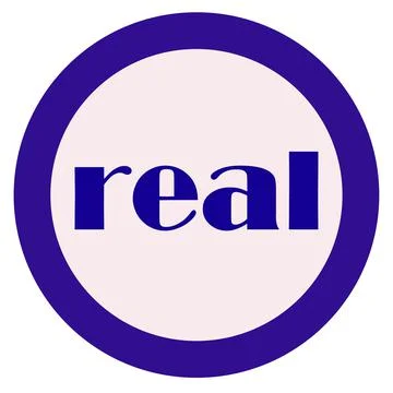 A logo with a simple sentence formed with a circle as a background Stock Illustration