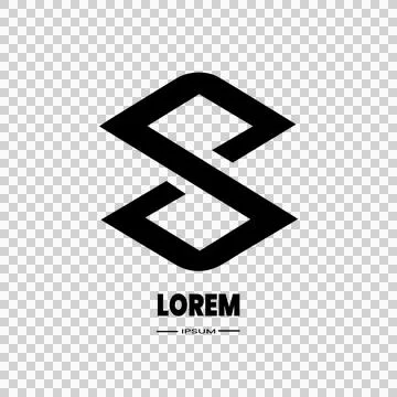 Logo sketch S illustrator vector simple design logo Stock Illustration