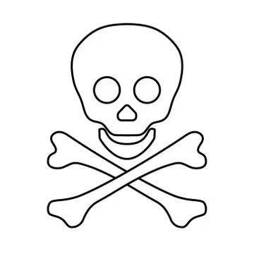 Logo skull and crossbones Stock Illustration