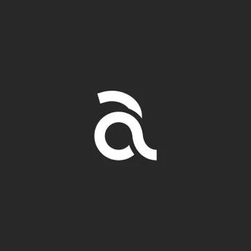 A logo small first letter, line mark template icon, black and white design el Stock Illustration