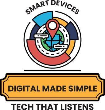 A logo for smart devices that is digital made simple Stock Illustration