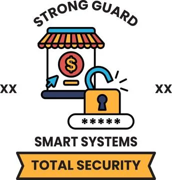 A logo for a smart security system Stock Illustration