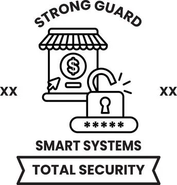 A logo for a smart security system Stock Illustration
