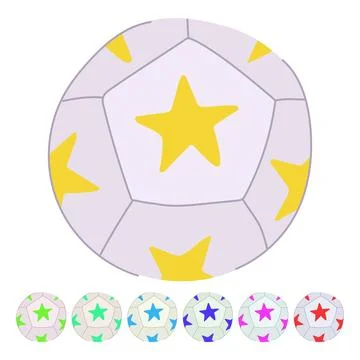 Logo soccer ball vector cartoon graphic Stock Illustration