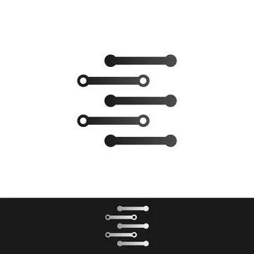 Logo for software developer or engineer with modern, simple, bold and luxur.. Stock Illustration