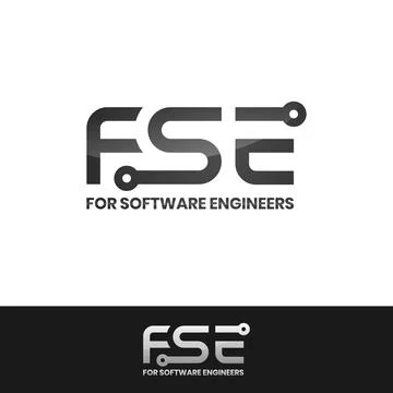 Logo for software developer or engineer with modern, simple, bold and luxur.. Stockillustratie