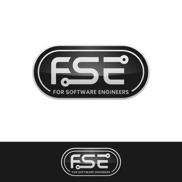 Logo for software developer or engineer with modern, simple, bold and luxur.. Illustrazione stock