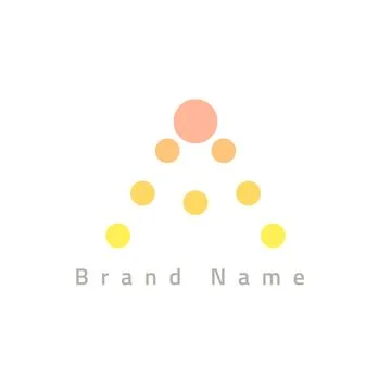 Logo Some Small Circles Forming Letters Stock Illustration