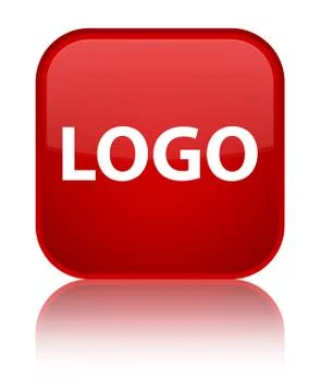 Logo special red square button Illustrazione stock