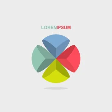 Logo sphere color segment. Vector illustration Stock Illustration