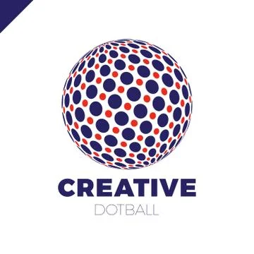 Logo sphere with dot. Abstract vector logotype ball globe Stock Illustration