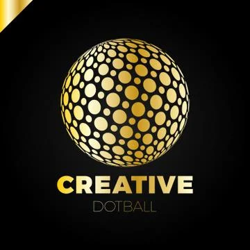 Logo sphere with dot. Abstract vector logotype ball globe Stock Illustration