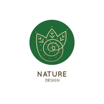Logo spiral forest Stock Illustration