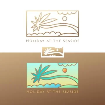 Logo square tropic Stock Illustration