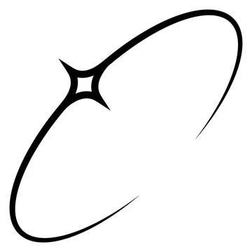 Logo star flying in circle vortex line path star Illustrazione stock