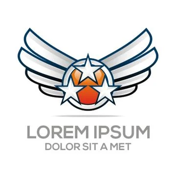 Logo Star Wing Abstract Logo Vector Angel design Stock Illustration