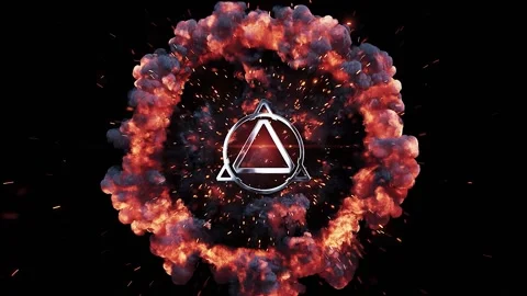 Logo Stomp Explosion After Effects stock