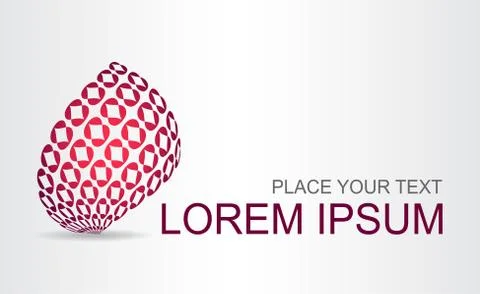 Logo of a stylized sphere with abstract shapes Illustrazione stock
