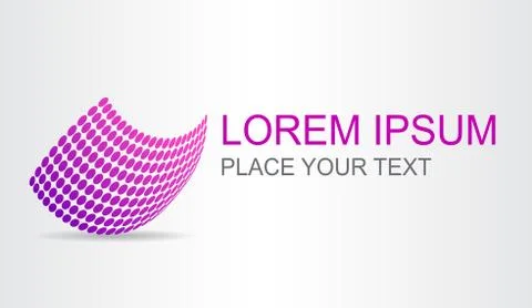 Logo stylized spherical surface with abstract shapes Stock Illustration