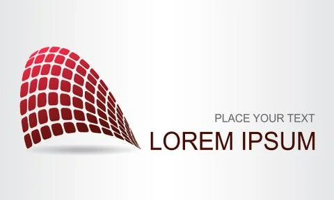 Logo stylized spherical surface with abstract shapes Stock Illustration