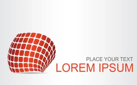 Logo stylized spherical surface with abstract shapes Stock Illustration