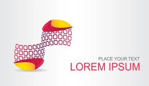 Logo stylized spherical surface with abstract shapes Stock Illustration