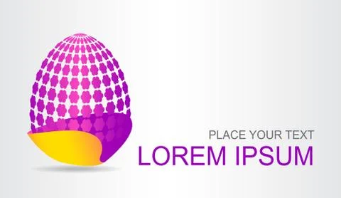 Logo stylized spherical surface with abstract shapes Stock Illustration