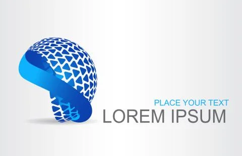 Logo stylized spherical surface with abstract shapes Stock Illustration