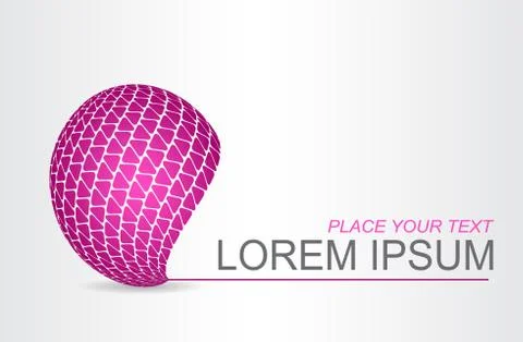 Logo stylized spherical surface with abstract shapes Stock Illustration