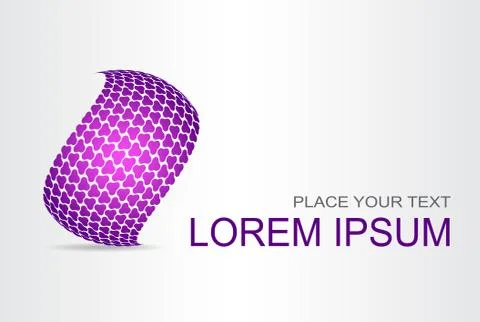 Logo stylized spherical surface with abstract shapes Stock Illustration