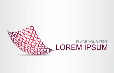 Logo stylized spherical surface with abstract shapes Stock Illustration