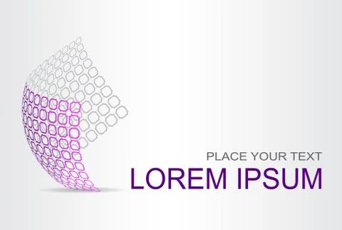 Logo stylized spherical surface with abstract shapes Stock Illustration