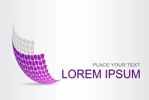 Logo stylized spherical surface with abstract shapes Illustrazione stock