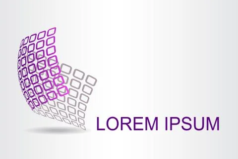 Logo stylized spherical surface with abstract shapes Illustrazione stock