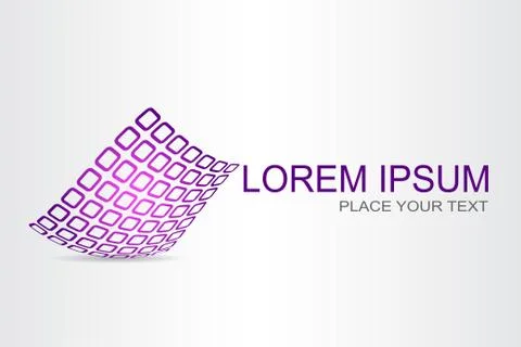 Logo stylized spherical surface with abstract shapes Stock Illustration