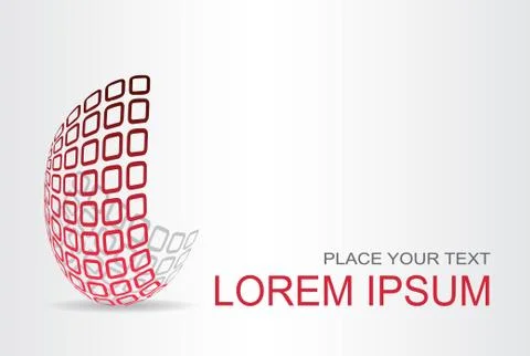 Logo stylized spherical surface with abstract shapes Illustrazione stock