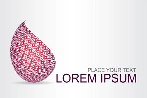 Logo stylized spherical surface with abstract shapes Stock Illustration