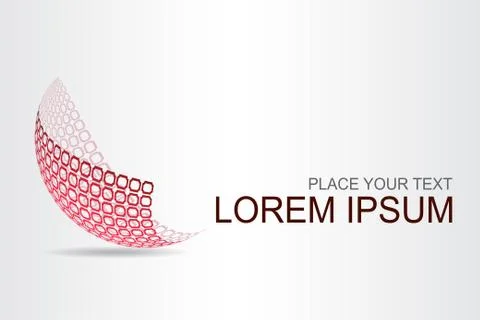 Logo stylized spherical surface with abstract shapes Illustrazione stock