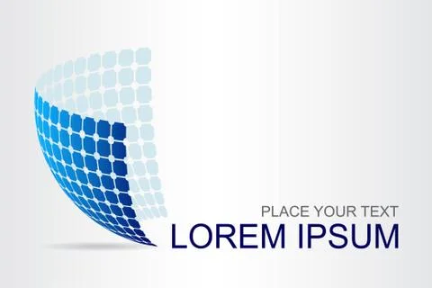 Logo stylized spherical surface with abstract shapes Illustrazione stock